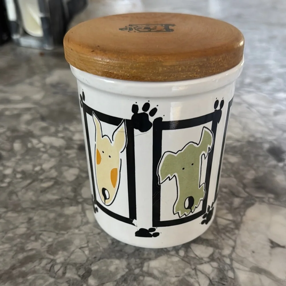 Dog-Themed Ceramic Treat Jar